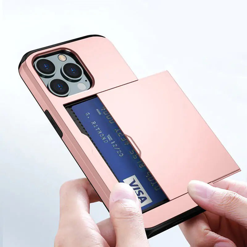 Luxury Drop Resistant Card Slot Wallet Mobile Phones