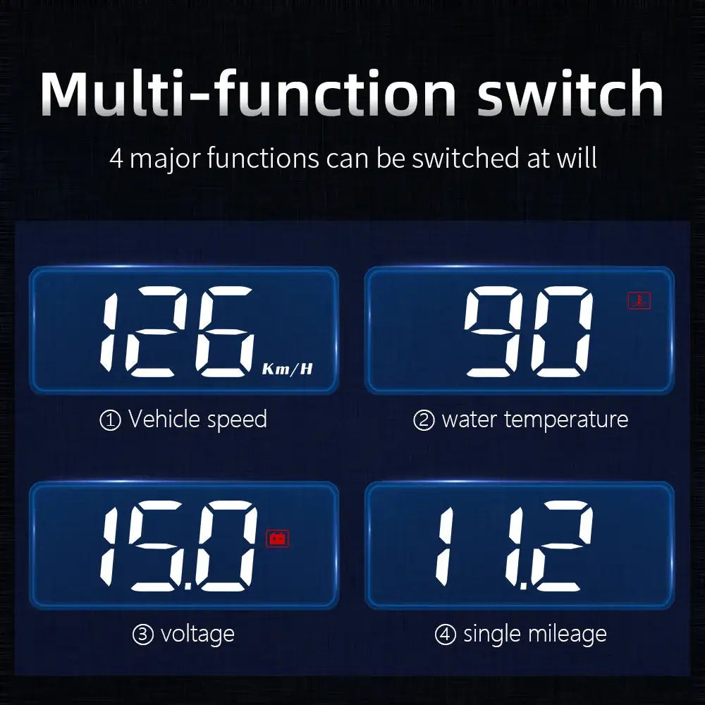 Car Digital Speedometer With Windshield Projector