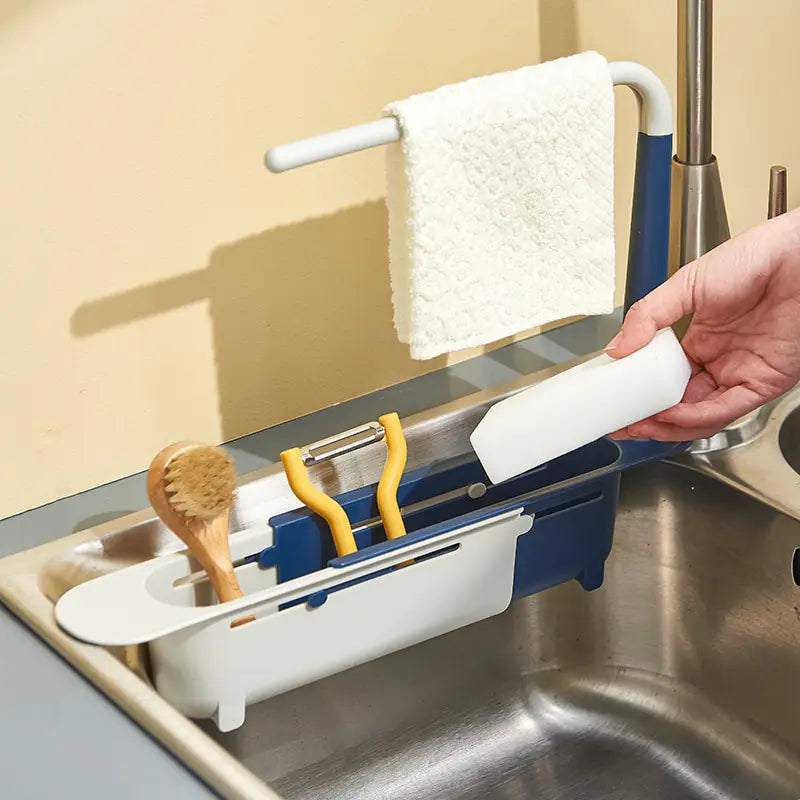 Telescopic Sink Organizer Rack Basket