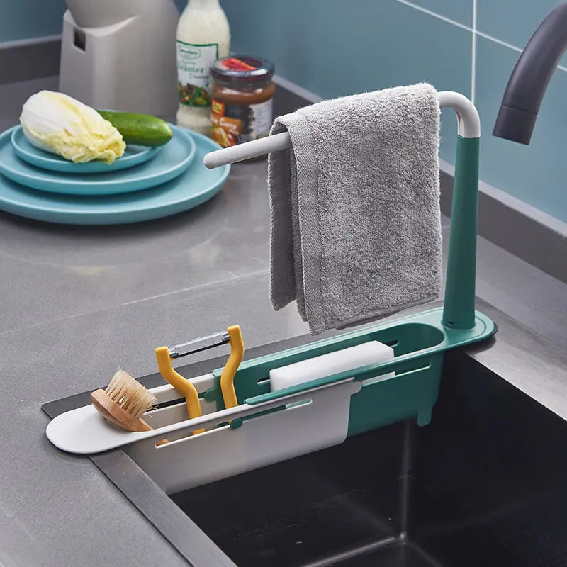 Telescopic Sink Organizer Rack Basket