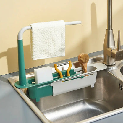 Telescopic Sink Organizer Rack Basket